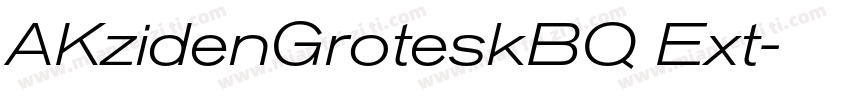 AKzidenGroteskBQ Ext字体转换